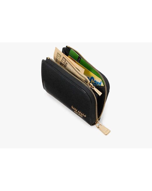 Kate Spade Black Devin Zip Card Case