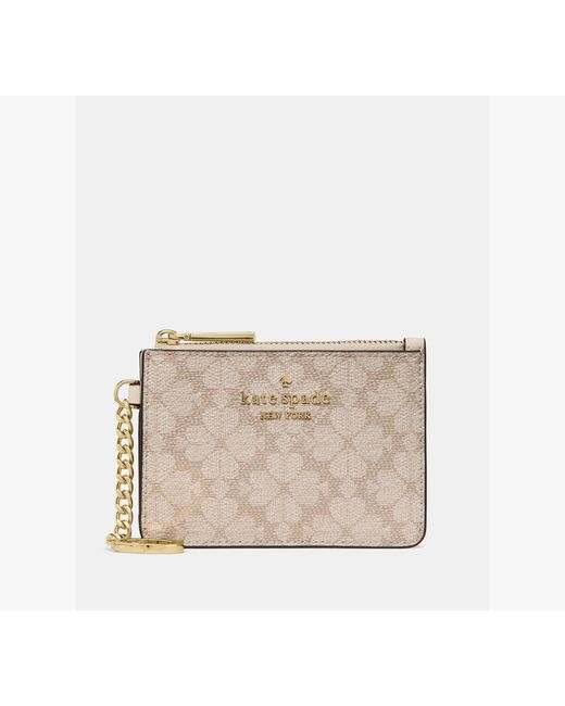 Kate Spade Natural Kate Spade Spade Flower Key Ring Card Holder
