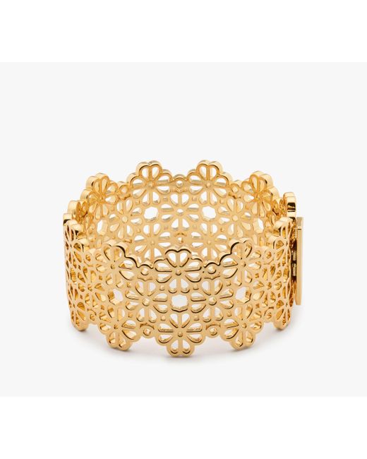 Kate Spade Metallic Spade Flower Lace Statement Bangle
