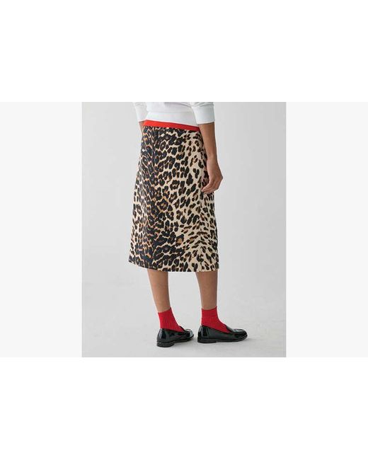Kate Spade Brown Leopard Midi Skirt