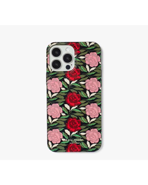 Kate Spade Black Rose Garden Hülle Für Iphone 13 Pro max Mit Glitzer