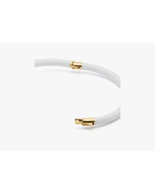 Kate Spade White Double Knot Pave Hinged Bangle