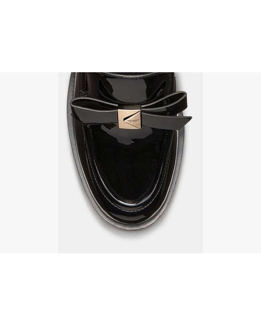 Kate Spade Black Deco Bow Heeled Loafer