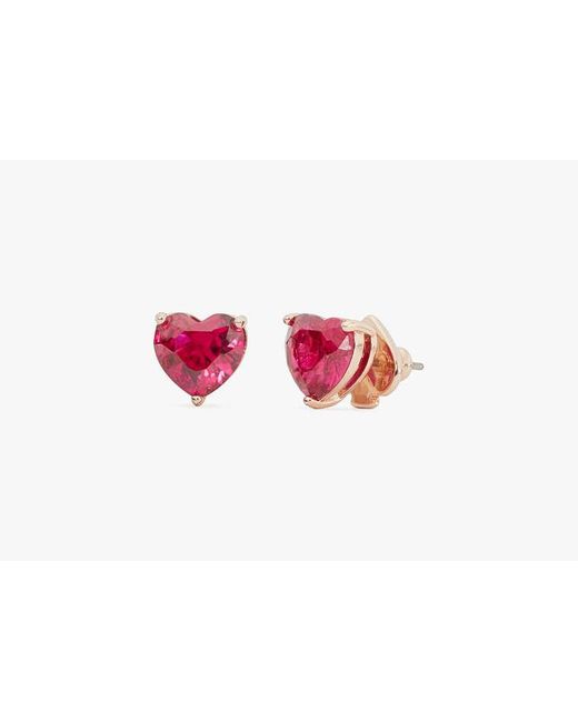 Kate Spade Pink My Love Heart Studs