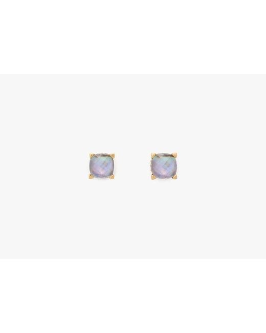 Kate Spade White Little Luxuries 6Mm Square Studs