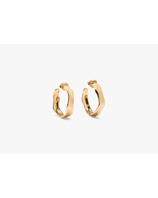 Kate Spade White Molten Hoops