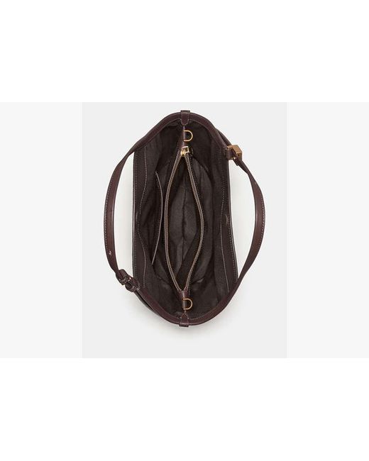 Kate Spade Brown Deco Suede Small Tulip Tote Bag