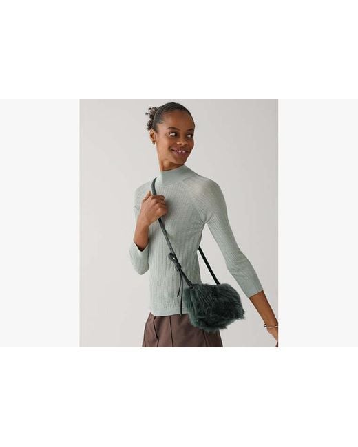 Kate Spade Green Loop Shearling Crossbody
