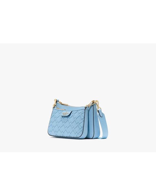 Kate Spade Blue Duet Woven Leather Crossbody