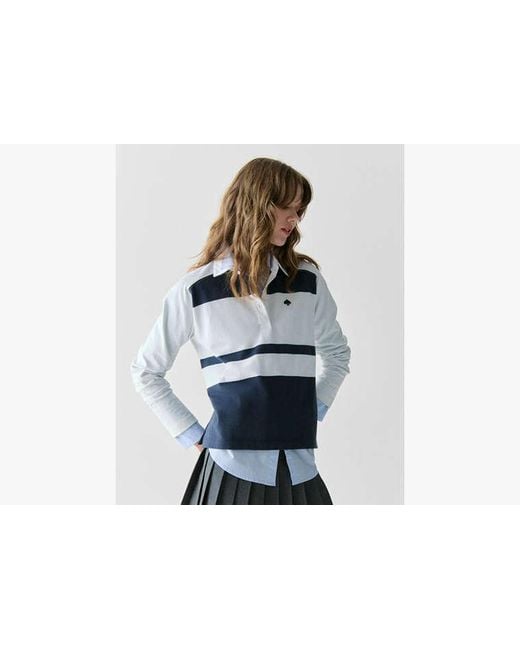 Kate Spade Gray Kate Spade Colorblock Rugby Shirt
