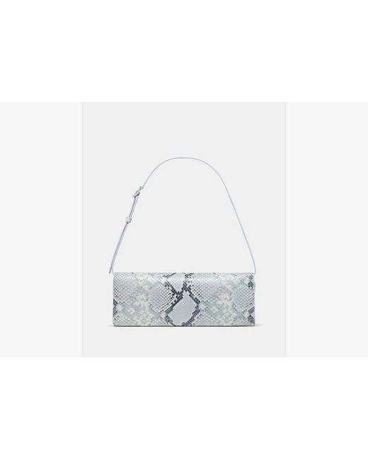 Kate Spade White Deco Snake Embossed Soft Mini Shoulder Bag