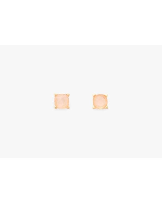 Kate Spade White Little Luxuries 6Mm Square Studs