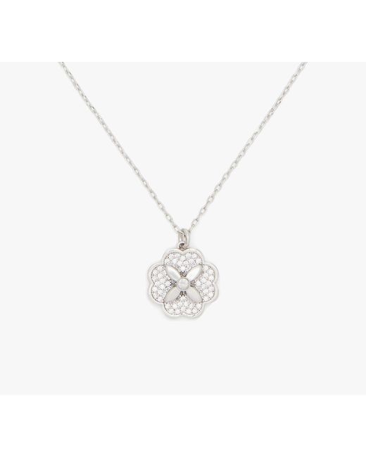 Kate Spade White Heritage Bloom Mini Pendant