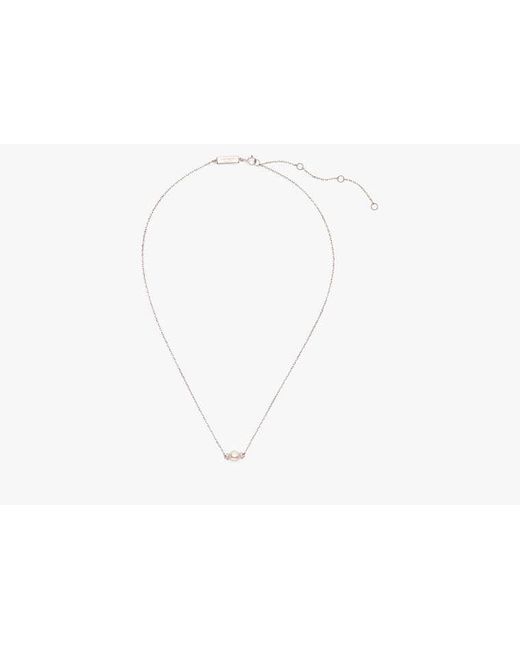 Kate Spade Metallic Kate Spade Fine Meant To Be Pearl & Diamond Pendant