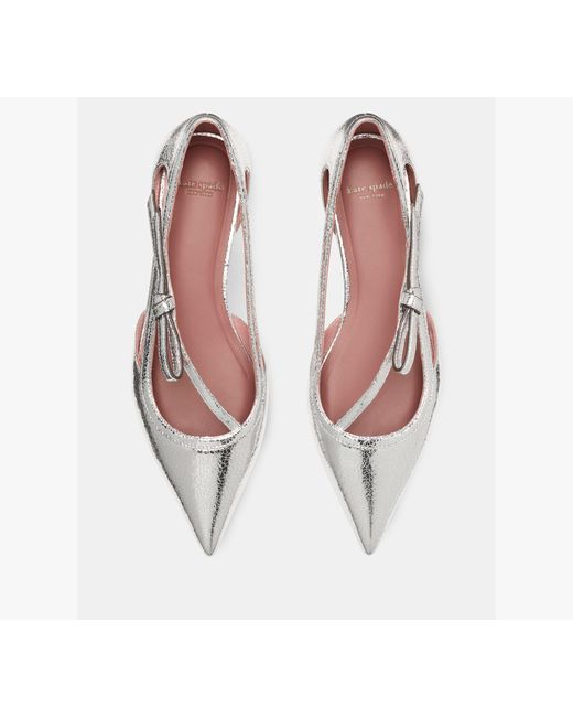 Kate Spade White Loop Flat