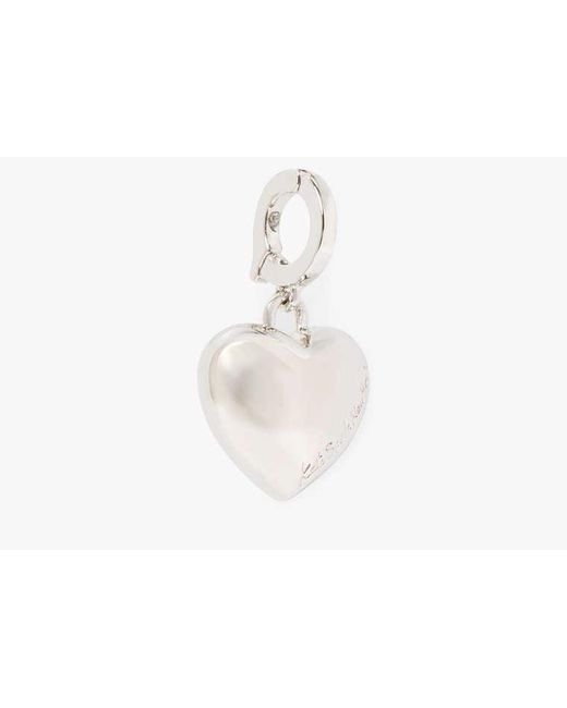 Kate Spade White One In A Million Metal Heart Charm
