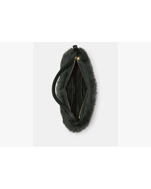 Kate Spade Black Loop Shearling Shoulder Bag