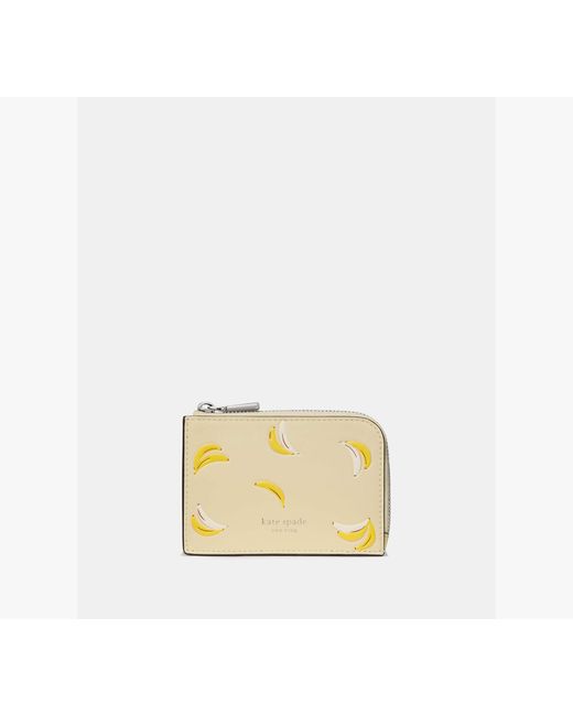 Kate Spade Metallic Banana Mini Zip Card Case