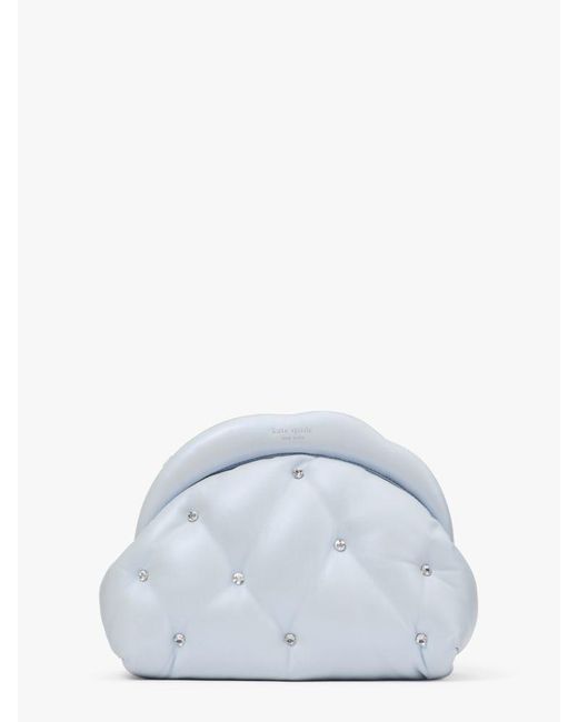 Kate Spade White Shade Quilted Cloud Clutch