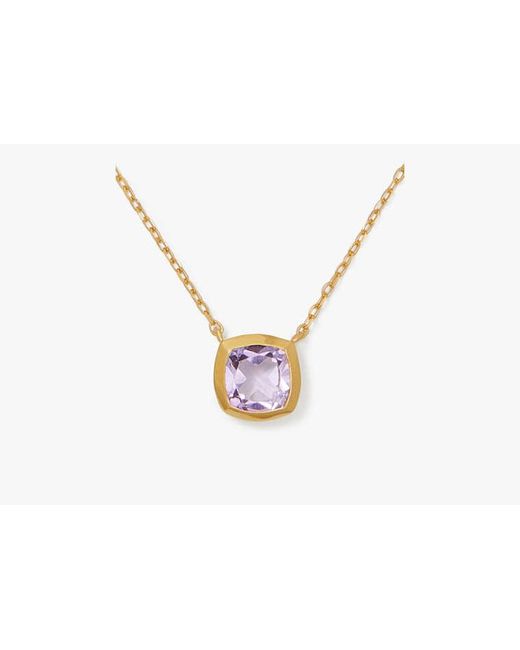 Kate Spade White Kate Spade Fine Time To Shine Gem Pendant