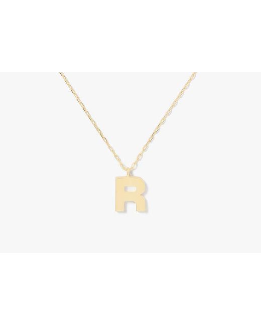 Kate Spade White Kate Spade Fine Love Letter R Initial Pendant