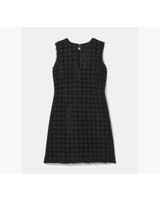 Kate Spade Black Plaza Tweed Fit And Flare Dress