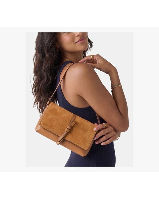Kate Spade Brown Loop Suede Small Shoulder Bag