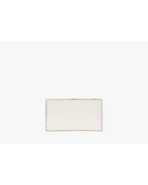 Kate Spade White Snack Bar Klapp-Portemonnaie, Schmal, Klein
