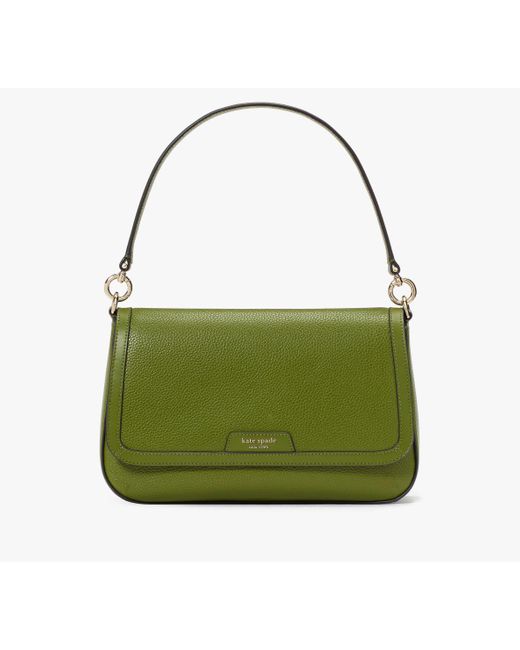 Kate Spade Green Hudson Convertible Flap Shoulder Bag