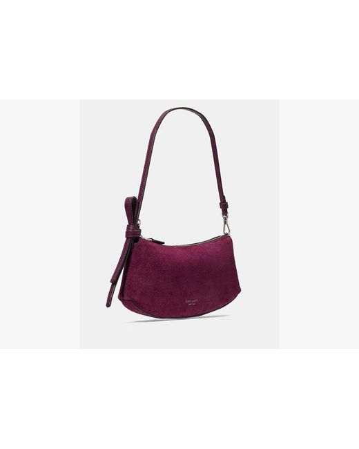 Kate Spade Purple Kate Spade Loop Suede Mini Bag