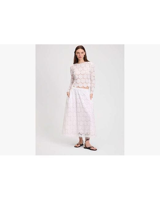Kate Spade White Daisy Lace Top