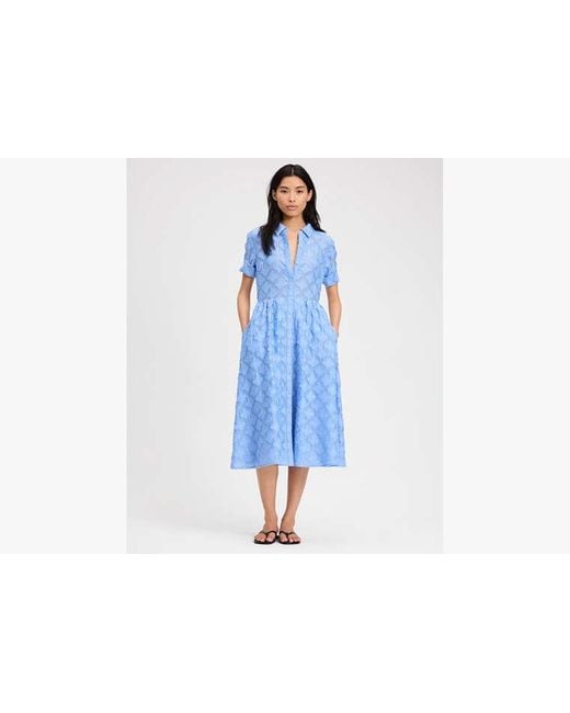 Kate Spade Belted Midi Shirt Dress in Blue | Lyst UK