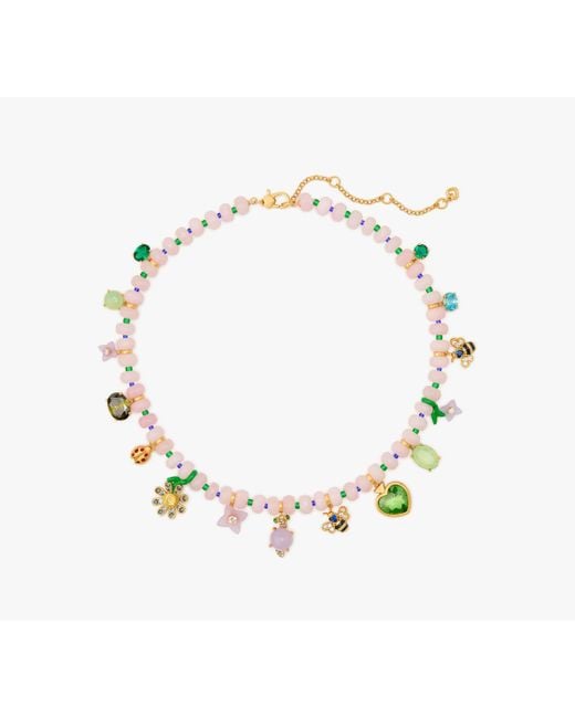 Kate Spade White Halskette Gartenfreunde Mit Perlenanhänger