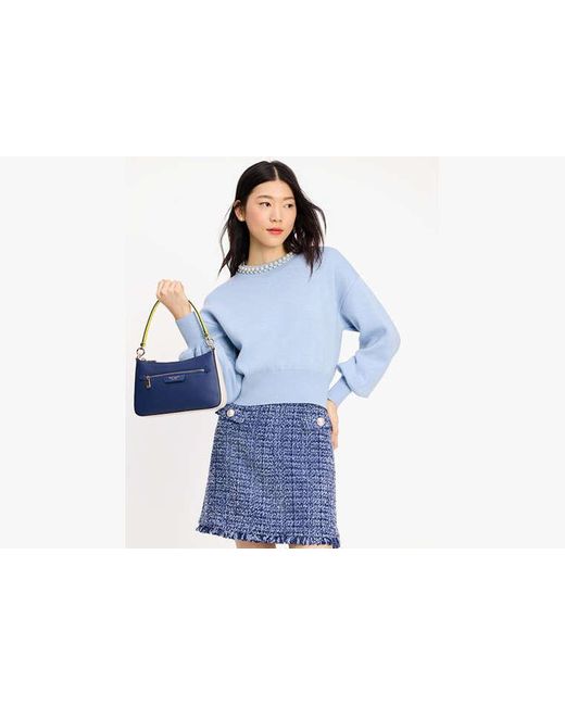 Kate Spade Blue Pearl Collar Pullover