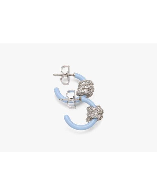 Kate Spade Blue Ropes & Knots Pave Huggies