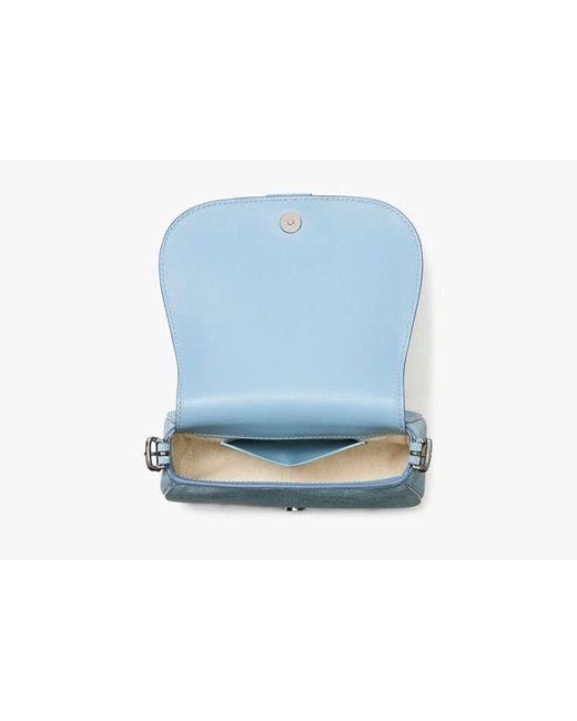 Kate Spade Blue Nouveau Mini Saddle Bag