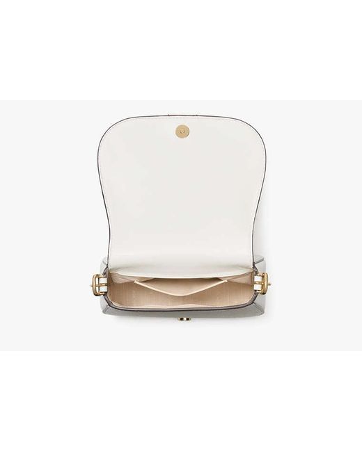 Kate Spade White Nouveau Mini Saddle Bag
