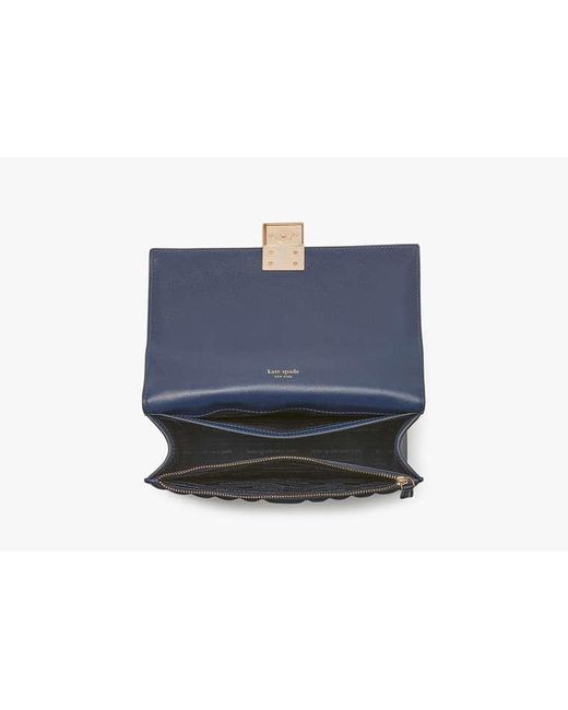 Kate Spade Blue Deco Quilted Chain Shoulder Bag