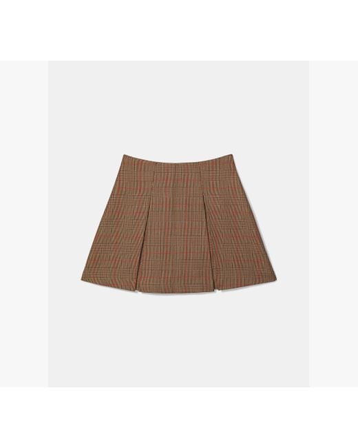 Kate Spade Brown Plaid Box Pleat Mini Skirt