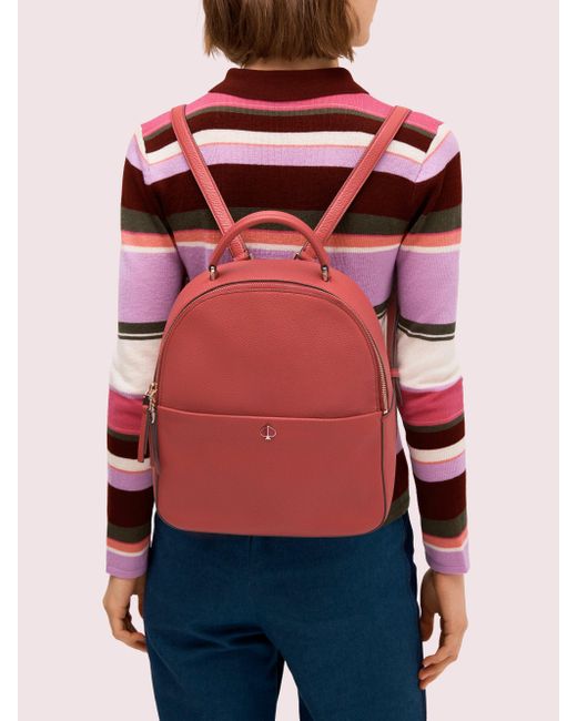 Kate Spade Leather Polly Medium Backpack in Red - Save 14% ...
