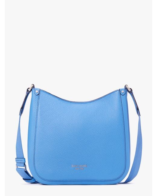 Kate Spade Leather Roulette Medium Messenger Bag in Blue Lyst