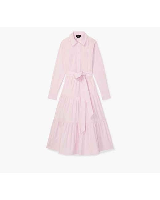 【Kate Spade】Pintuck Tiered Shirt Dress ◆国内発送◆ Kate Spade Pintuck Tiered Shirt Dress in Pink | Lyst UK