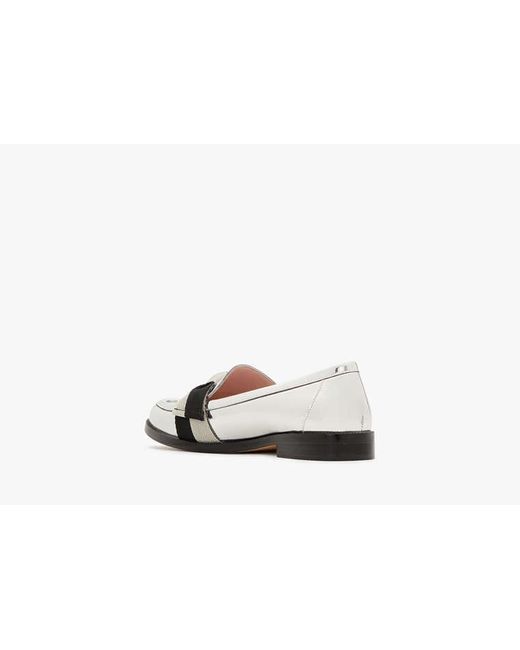 Kate Spade White Leandra Loafers