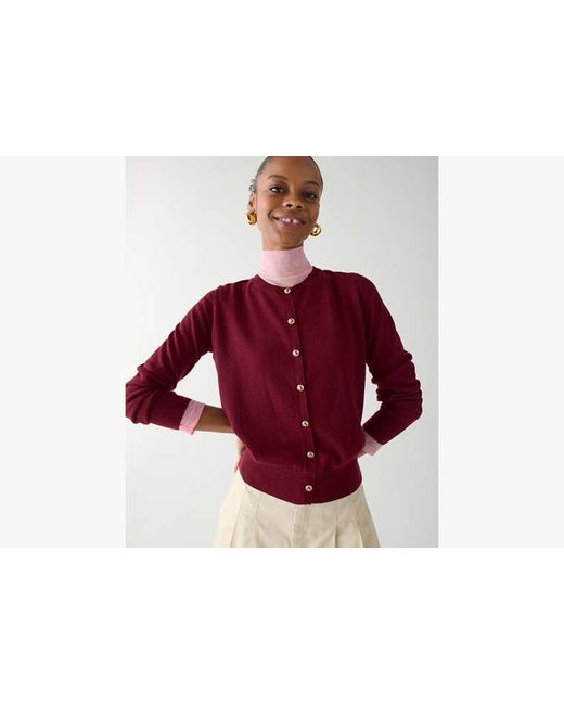 Kate Spade Red Kate Spade Spade Flower Button Lightweight Cardigan Sweater