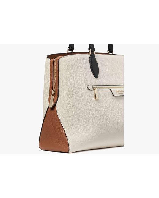 Kate Spade Natural Hudson Colorblocked Work Tote