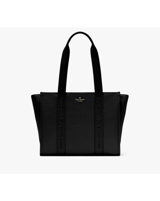Kate Spade Black Kip Tote Bag Aus Leder, Groß