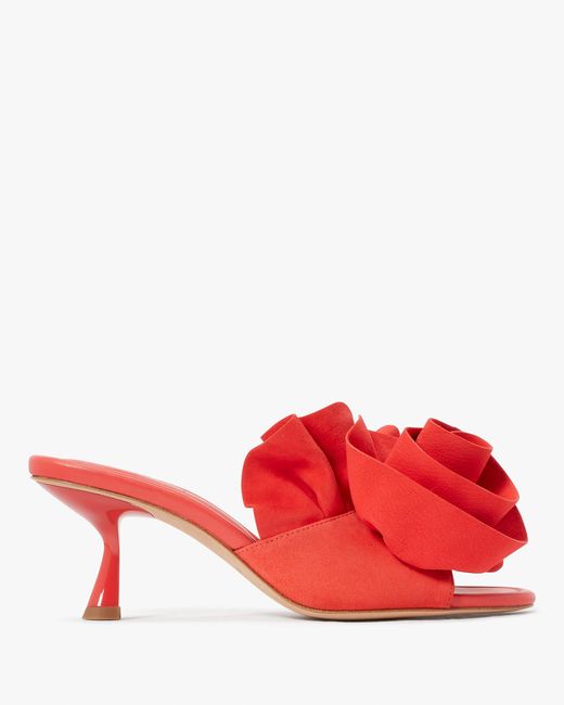 Kate Spade Red Flourish Heeled Sandal