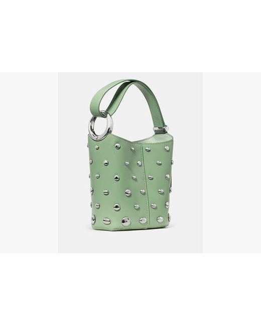 Kate Spade Green Halo Studded Mini Bucket Bag