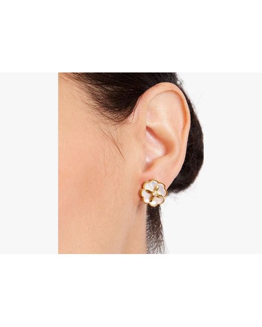 Kate Spade Black Heritage Bloom Studs