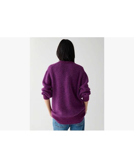 Kate Spade Purple Fuzzy Oversized Cardigan